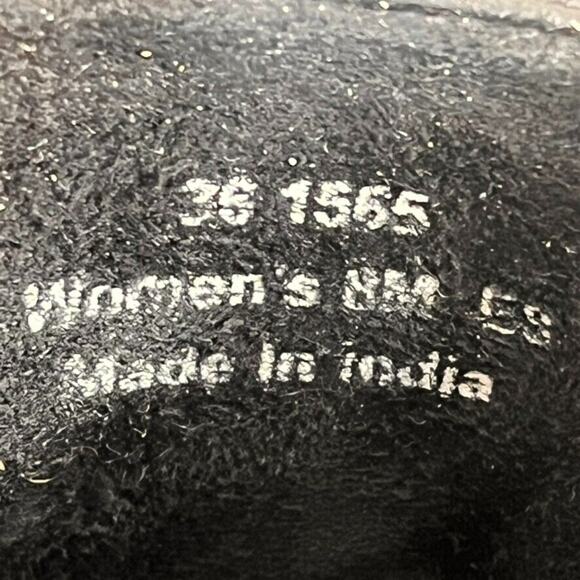 Trask Boots Womens Size 8 M Black Woven Leather Booties Double Zip Low Heel - Picture 9 of 12